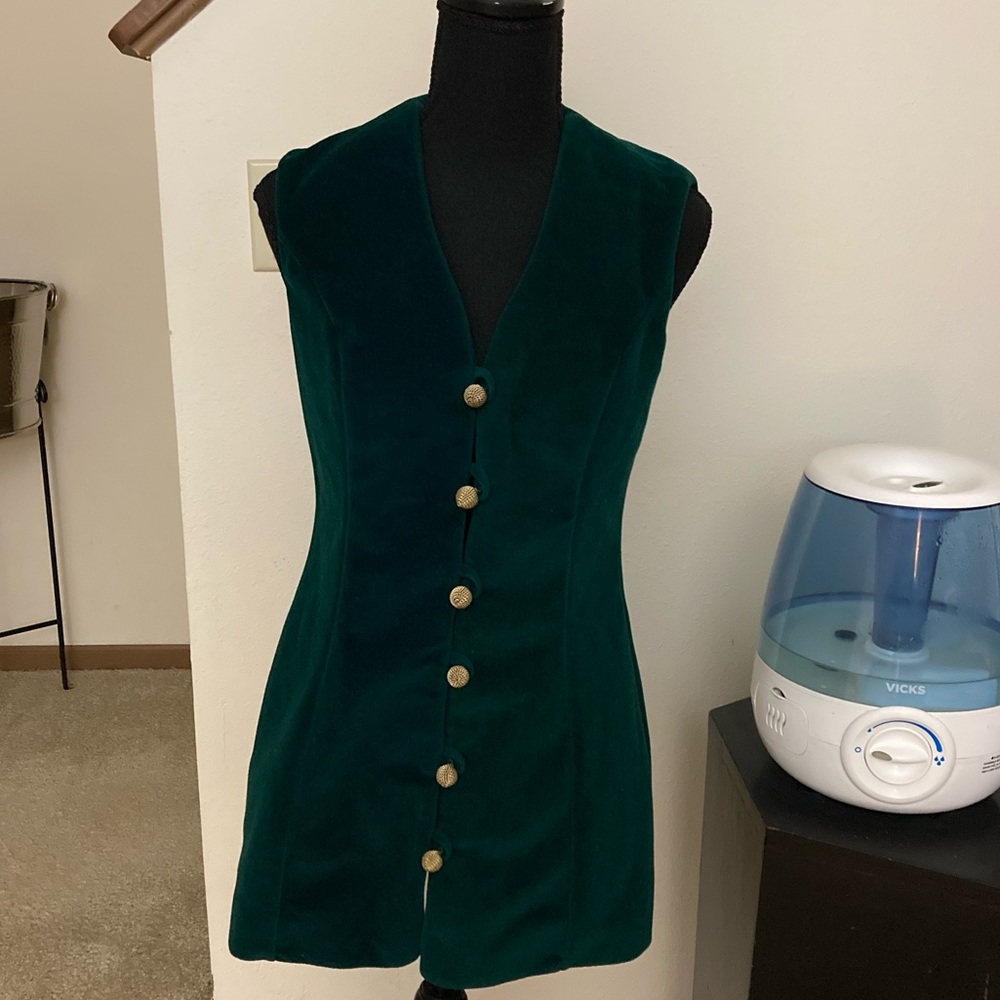 Authentic mod 60s green velvet go go best